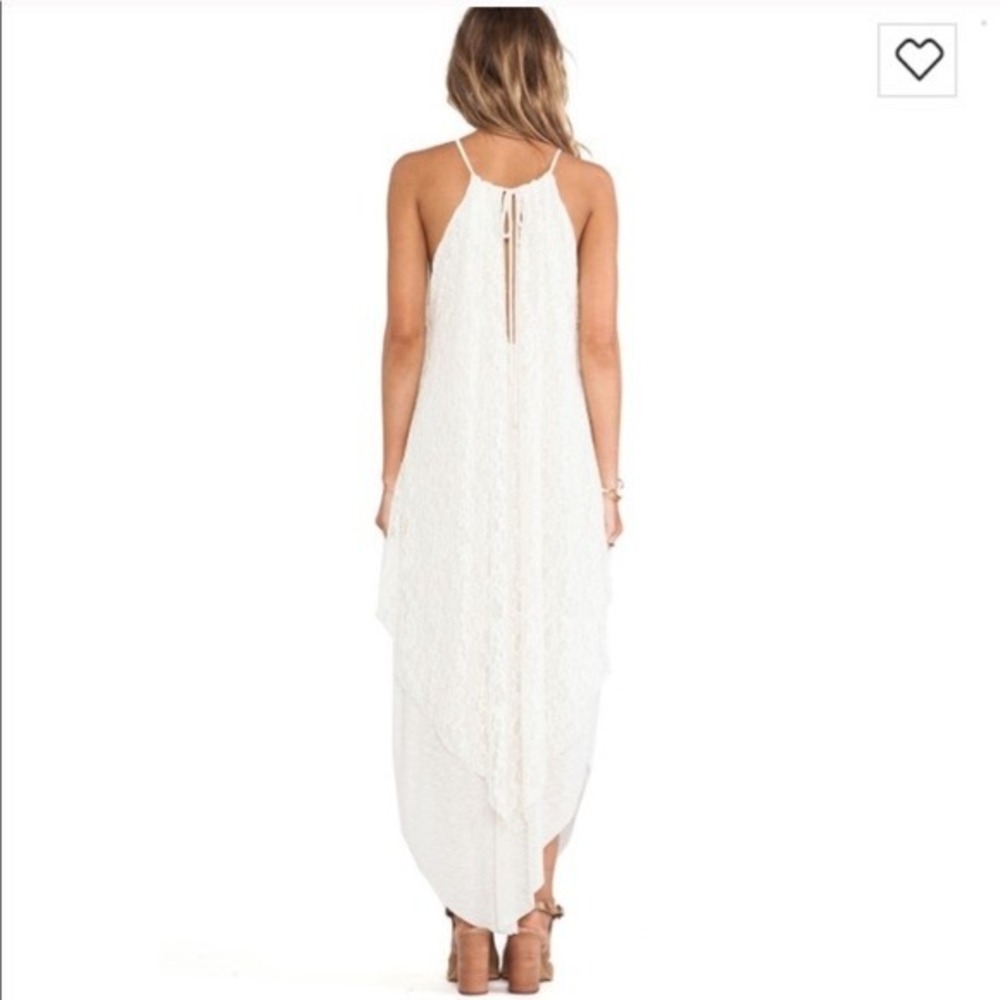 NWT Free People Olympia Lace Maxi Dress‎ Ivory White L - Picture 3 of 13
